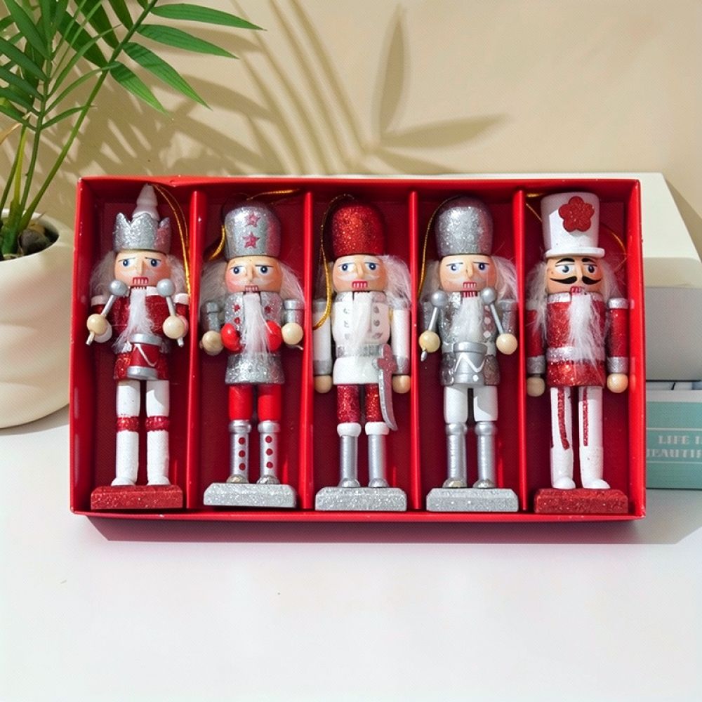 Nutcracker Figurine - Ornamen Tentara Pemecah Kacang untuk Liburan,