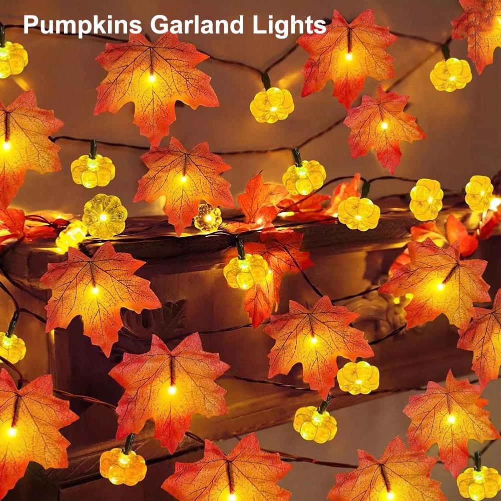 Led Fairy String Lights - 10 Lampu LED Rangkaian Labu Halloween