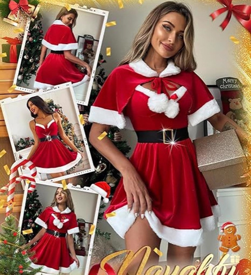 Kostum Santa Claus Pakaian Nat - Elf Costume Christmas ulasan dan harga