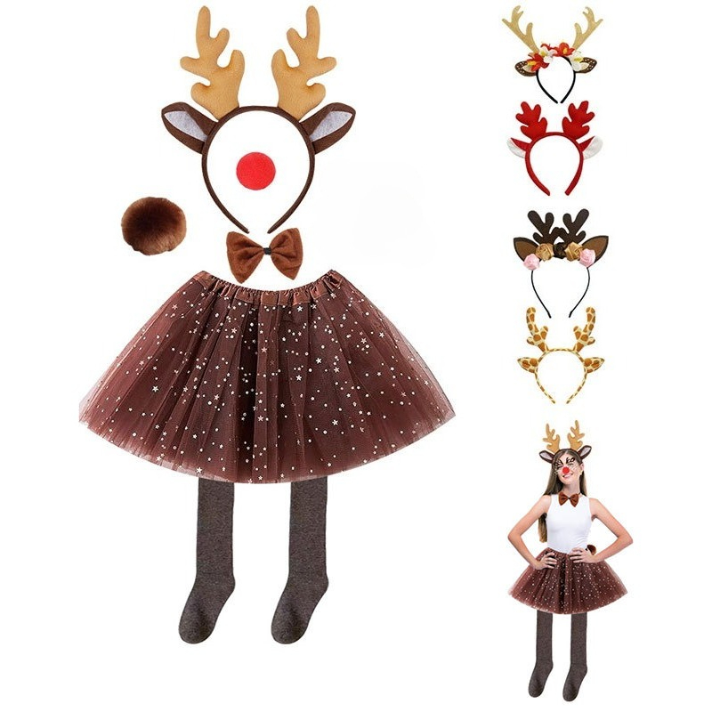 Set Kostum Rusa Tutu dengan Ik - Reindeer Antlers Headband ulasan dan harga