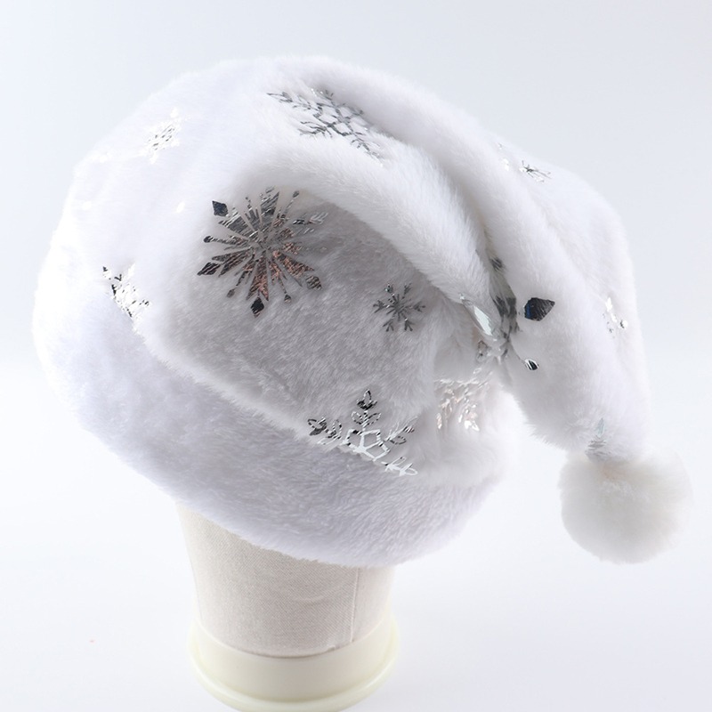 Topi Natal Berbulu Putih denga - Santa Hat Plush ulasan dan harga