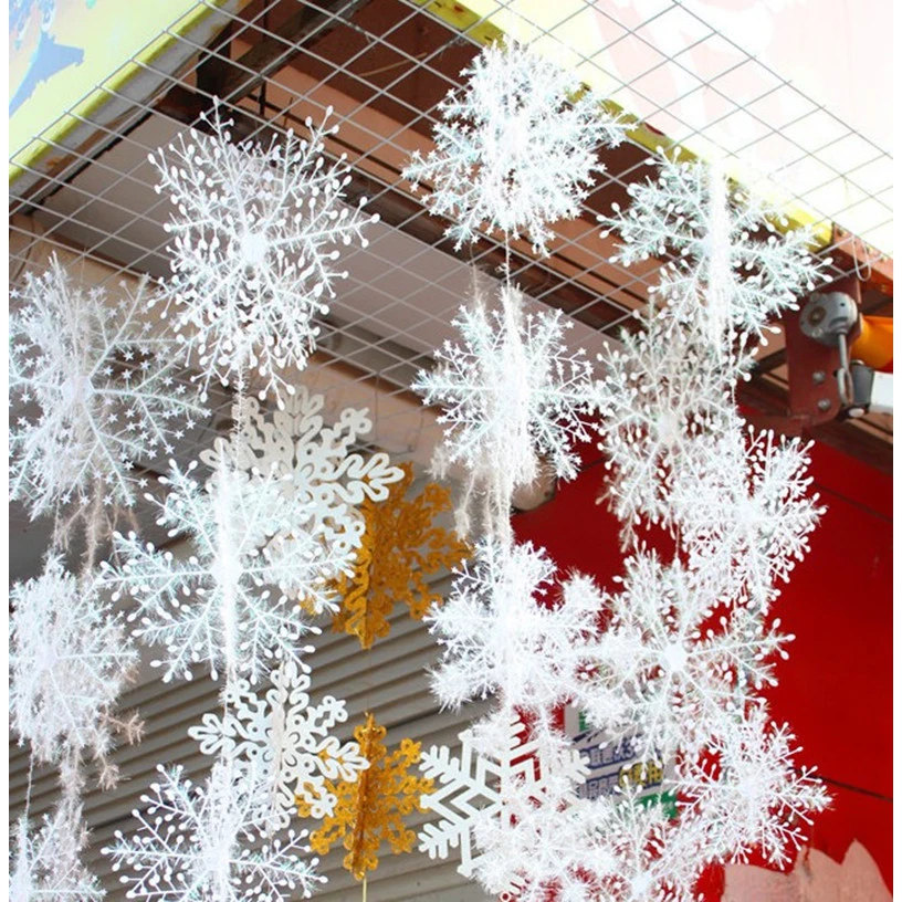 30pcs Hiasan Kepingan Salju Na - Christmas Tree Artificial ulasan dan harga