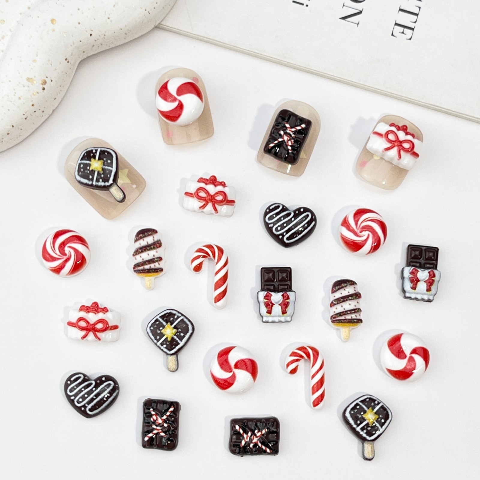 50pcs Resin Mini Cokelat Natal - Nutcracker Figurine ulasan dan harga